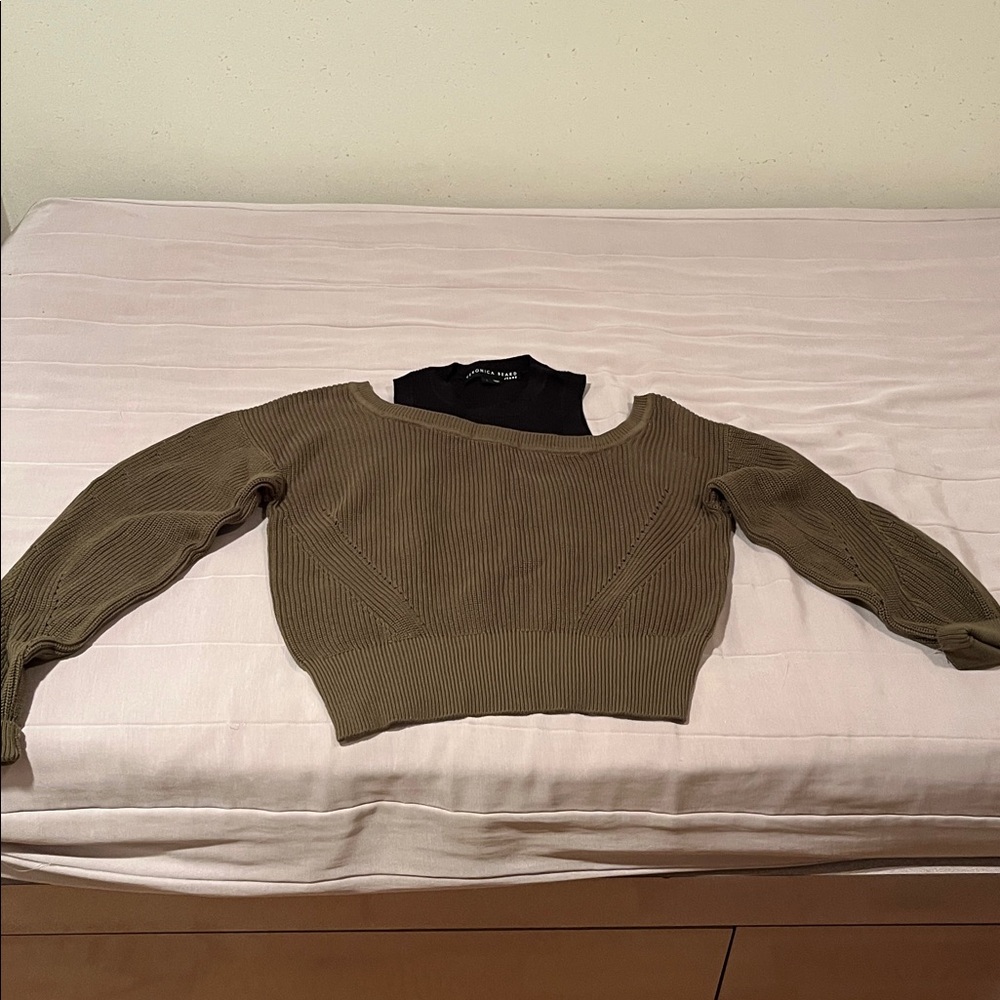 Veronica Beard Black Ribbed Sweater